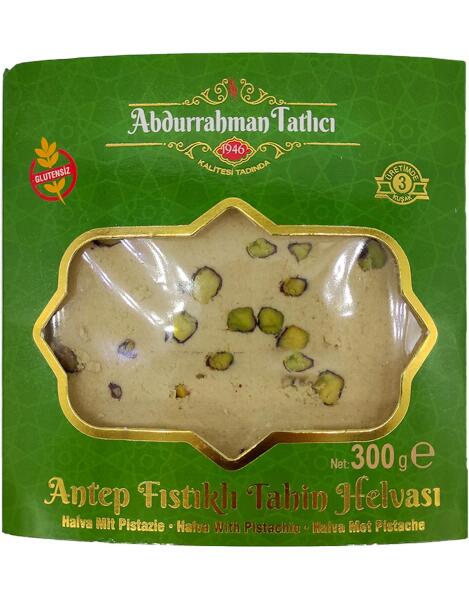 Abdurrahman Tatlıcı Antep Fıstıklı Tahin Helvası 300 Gr - 1