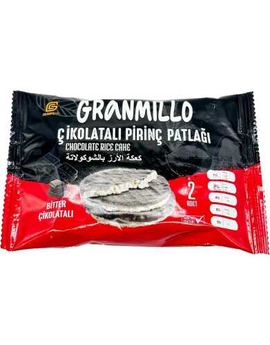 Granmillo Bitter Çikolatalı Pirinç Patlağı 2li 40 Gr - 1