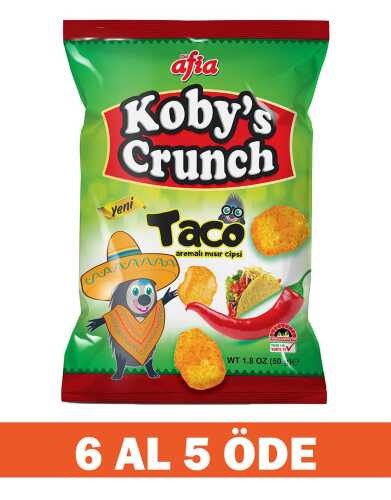 Kobys Crunch Taco Aromalı Mısır Cips 50 Gr 6 Al 5 Öde - 1