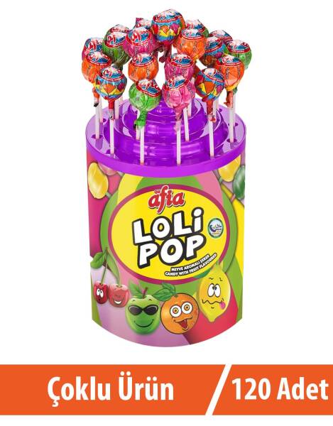 Lolipop Meyve Aromalı Sert Şeker 120x10 Gr - 1