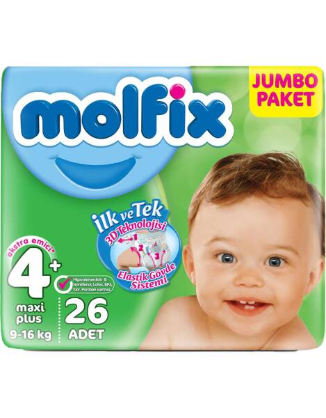 Molfix Jumbo Maxi Plus 4+ numara 26lı - 1