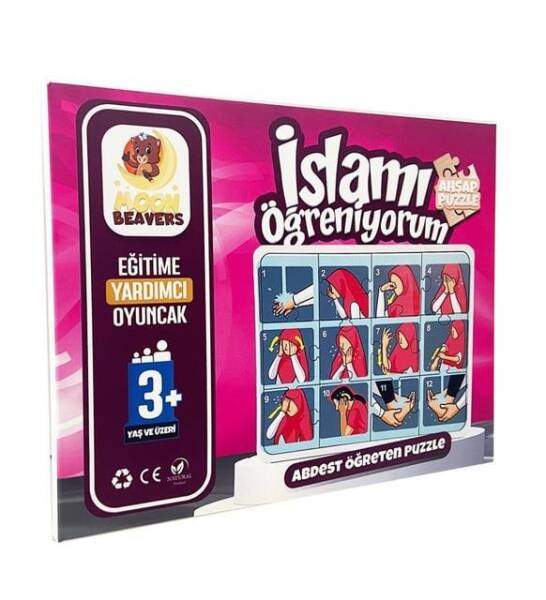 Moonbeavers Puzzle Abdesti Öğreniyorum Kız 16*20 - 4