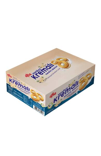 Vanilya Kremalı Sandviç Biskuvi 400 Gr - 1